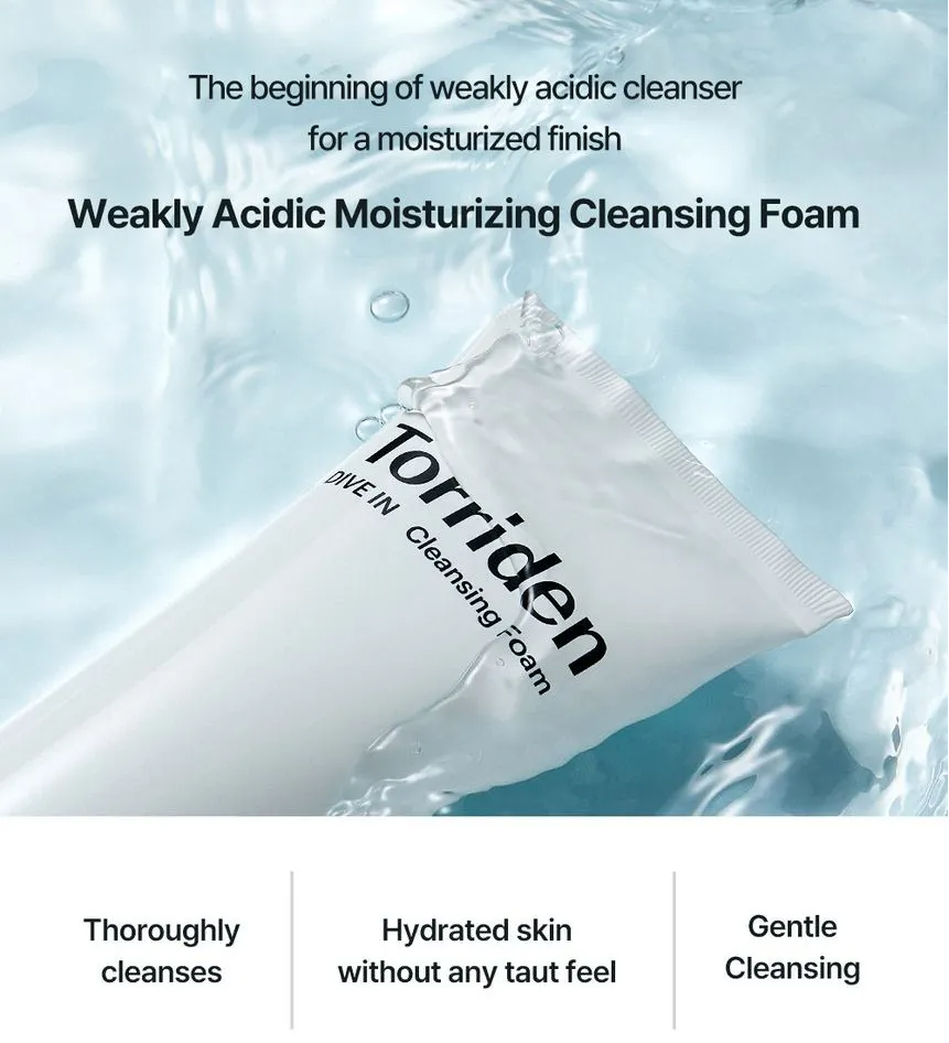 Torriden DIVE IN Low Molecular Hyaluronic Acid Cleansing Foam